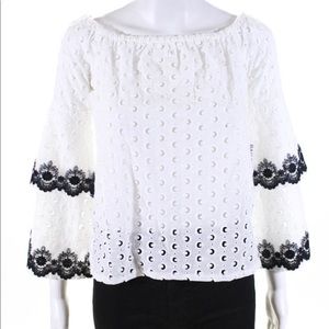White BAILEY 44 off the shoulder shirt